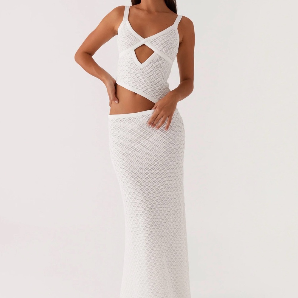 Jocelyn Maxi Dress - White Crochet